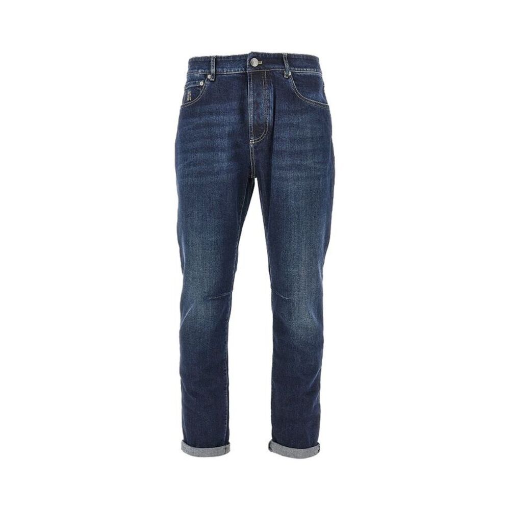 Brunello Cucinelli Men Stretch Denim Leisure Fit Jeans